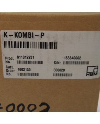 HBM 2-Komponenten Kraftaufnehmer K-KOMBI-P MPZ1112016 15kN/5kN OVP