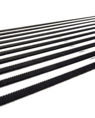 Mink Leistenbürste STL3002-K2 1000x35x6mm schwarz/glatt (10Stk.) NOV