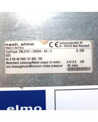 Siemens / nash_elmo Vakuumpumpe 2BL2101-2AH50-4A-Z S23 2,4kW GEB