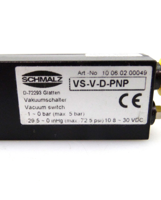 SCHMALZ Vakuumschalter VS-V-D-PNP 10.06.02.00049 NOV