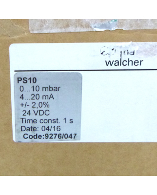 halstrup-walcher Druckmessumformer PS10 9276/047 OVP
