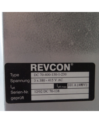 REVCON Ein-/Rückspeiseeinheit DC70-400-150-1-230 GEB