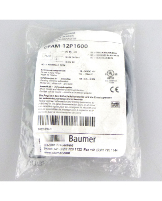 Baumer electric Kapazitiver Sensor CFAM 12P1600 OVP