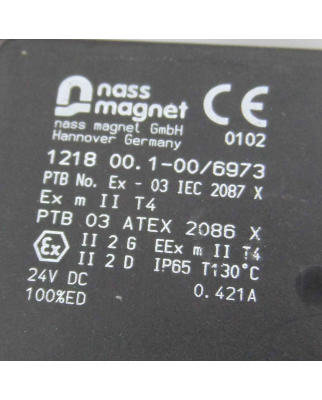nass magnet GmbH 1218 00.1-00/6973 + 235.01.00031 24VDC NOV