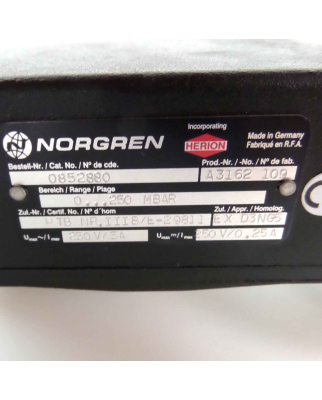 Herion / Norgren Druckregler 0852880 0-250mbar NOV