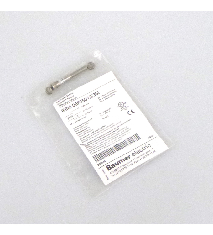 Baumer electric Induktiver Näherungsschalter IFRM 05P3501/S35L 225048 OVP