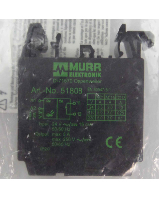 Murr elektronik Ausgangsrelais RMMR11/24VDC 51808 OVP