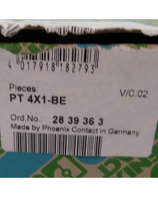 Phoenix Contact Überspannungsschutzstecker PT 4X1-BE 2839363 (9Stk.) OVP