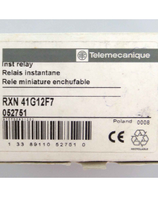 Telemecanique Relais RXN 41G12F7 052751 110V (9Stk.) OVP