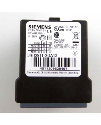Siemens Hilfsschalterblock 3RH2911-2GA13 OVP