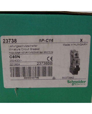Schneider Electric Leistungsschutzschalter C60N C16 23738 (7Stk.) OVP