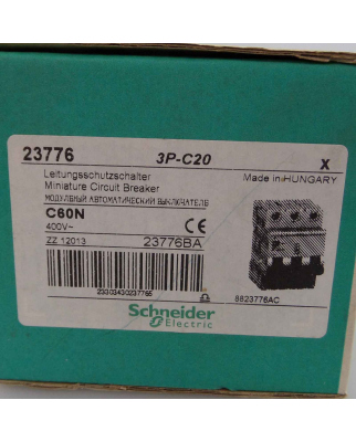 Schneider Electric Leitungsschutzschalter 23776 C60N 3P-C20 (2Stk.) OVP