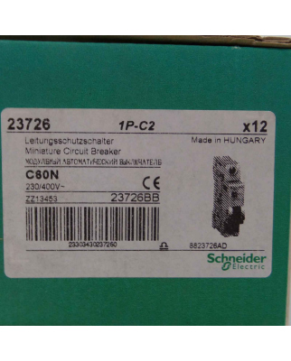 Schneider Electric Leistungsschalter 23726 C60N 1P-C2 (12Stk.) OVP