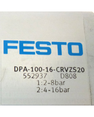 Festo Druckbooster DPA-100-16 GEB