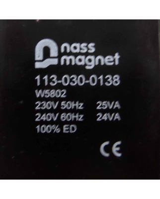 Nass Magnet Magnetspule 113-030-0138 230V/50Hz/240V/60Hz GEB