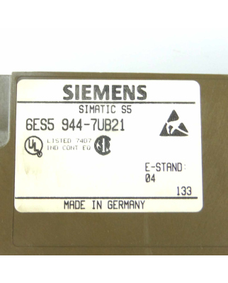 Simatic S5 CPU944B 6ES5 944-7UB21 GEB