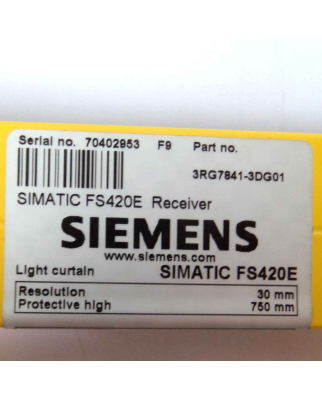 Siemens Lichtvorhang Empfänger 3RG7841-3DG01 NOV