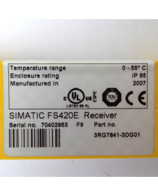 Siemens Lichtvorhang Empfänger 3RG7841-3DG01 NOV