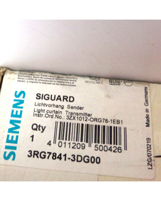 Siemens Lichtvorhang Sender 3RG7841-3DG00 OVP