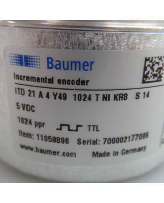 Baumer electric Drehgeber ITD 21 A 4 Y49 1024 T NI KR8 S 14 11059896 OVP