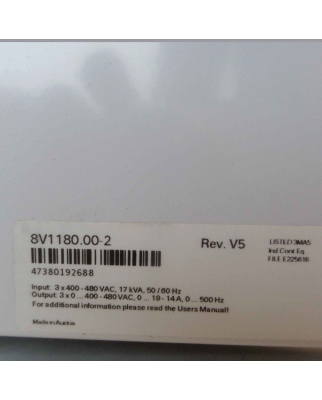B&R ACOPOS 1180 Servoverstärker 8V1180.00-2 Rev.V5 NOV