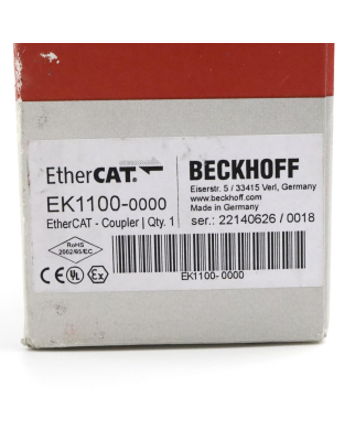 Beckhoff EtherCAT-Koppler EK1100-0000 OVP