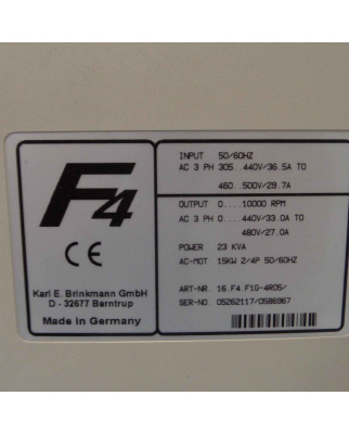 KEB Frequenzumrichter Combivert 16.F4.F1G-4R05 15kW #K2 GEB