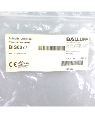 Balluff Lese-/Schreibkopf BIS0077 BIS C-319-PU1-01 OVP