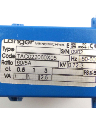 Langer Messtechnik Aufsteck-Stromwandler TAC022060X05 GEB