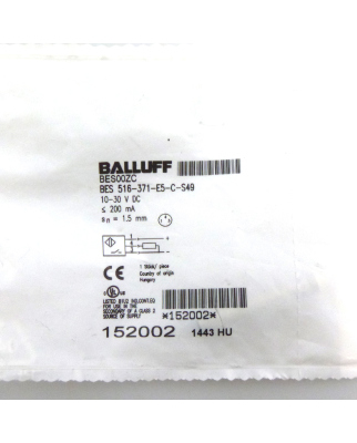 Balluff induktiver Näherungsschalter BES...