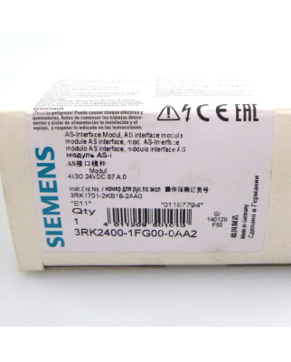 Siemens AS-i Modul 3RK2400-1FG00-0AA2 OVP