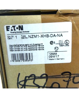 Eaton Hauptschalterbausatz mit Zusatzgriff NZM1-XHB-DA-NA 125958 OVP