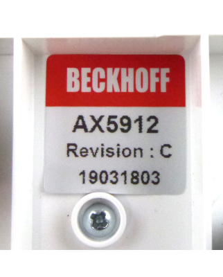 Beckhoff AX-Bridge Power-Distribution-Modul AX5912 Rev.:C...