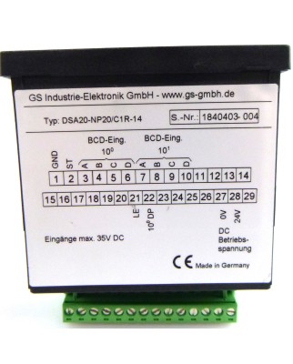 GS Digitalanzeige DSA20-NP20/C1R-14 GEB