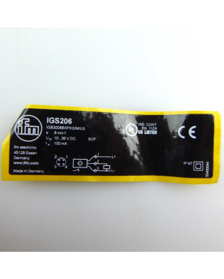 ifm Induktiver Sensor IGS206 IGB3008BAPKG/M/US NOV