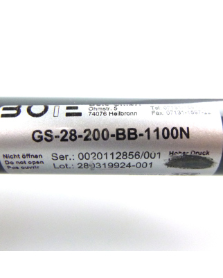 ACE / BOIE Gasdruckfeder GS-28-200-BB-1100N NOV