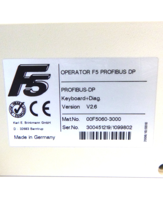 KEB Operator Bedienpanel F5 PROFIBUS DP 00F5060-3000 V2.6 GEB 