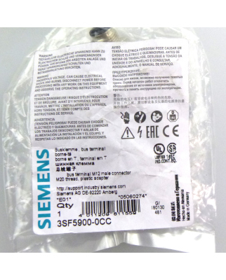 Siemens AS-Interface Anschlusselement 3SF5900-0CC OVP