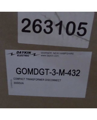 Daykin Electric Transformator GOMDGT-3-M-432 3000VA OVP