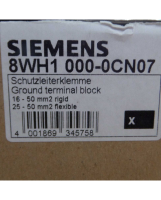 Siemens Schutzleiterklemme 8WH1 000-0CN07 (4Stk.) OVP