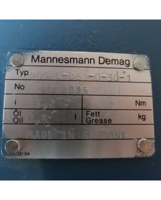 Mannesmann Demag Motor KBA 80 A4R + D05L-B6-0-30-1 NOV