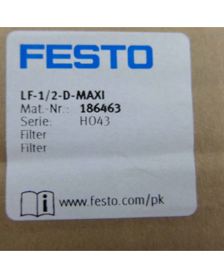 Festo Filter LF-1/2-D-MAXI 186463 OVP
