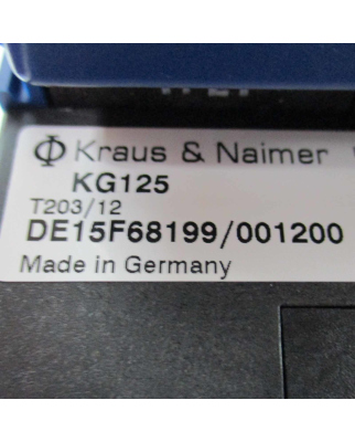 Kraus&Naimer Hauptschalter KG125 T203/12 DE15F68199/001200 GEB