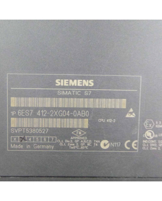 Simatic S7 CPU412-2 6ES7 412-2XG04-0AB0 HW:03/FW:V4.1.1 GEB