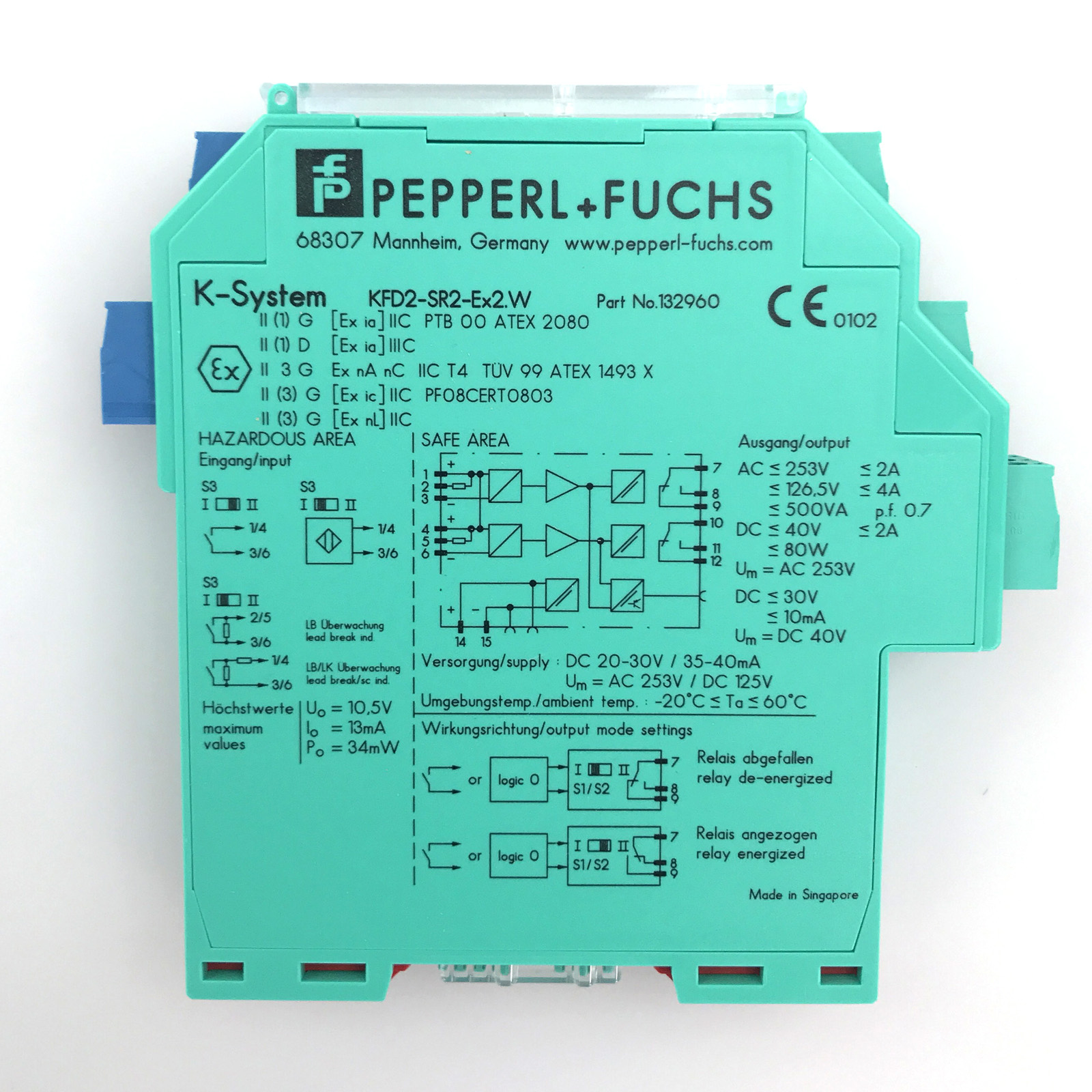 KFD2-SR2-EX2.W PEPPERL+FUCHS - Przetwornik: separator sygnałów | na