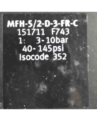 FESTO Magnetventil MFH-5/2-D-3-FR-C 151711 NOV
