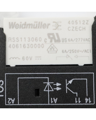 Weidmüller Koppelrelais 1122840000 TRS 230VAC RC 1CO (6Stk.) OVP