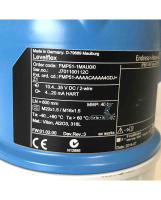 Endress+Hauser Geführtes Radar Levelflex...