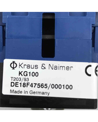 Kraus&Naimer Hauptschalter KG100 T203/93 DE18F47565/000100 GEB