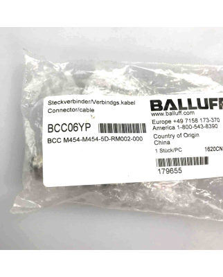Balluff Steckverbinder BCC06YP BCC M454-M454-5D-RM002-000...